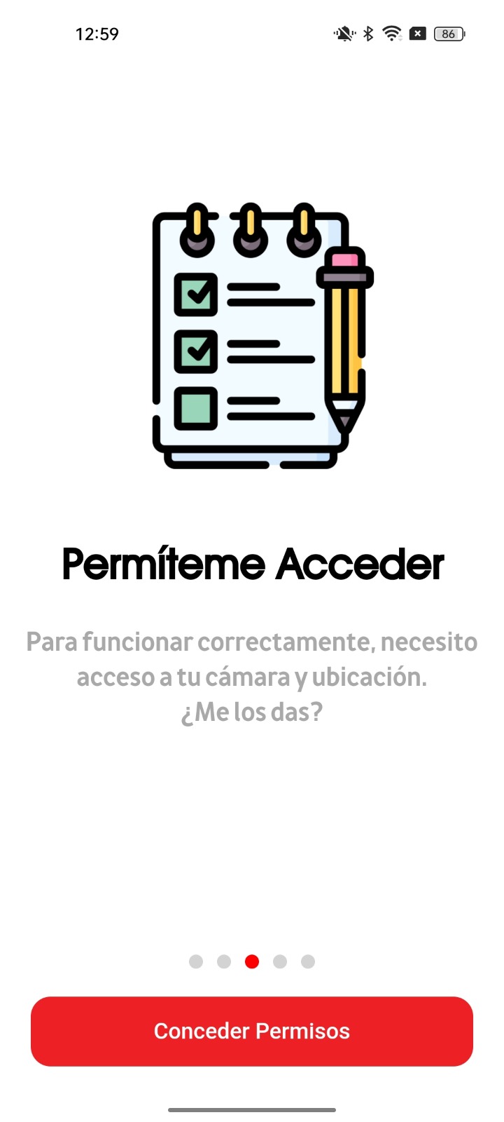 SonetERP - Pantalla de app de asistencias 2